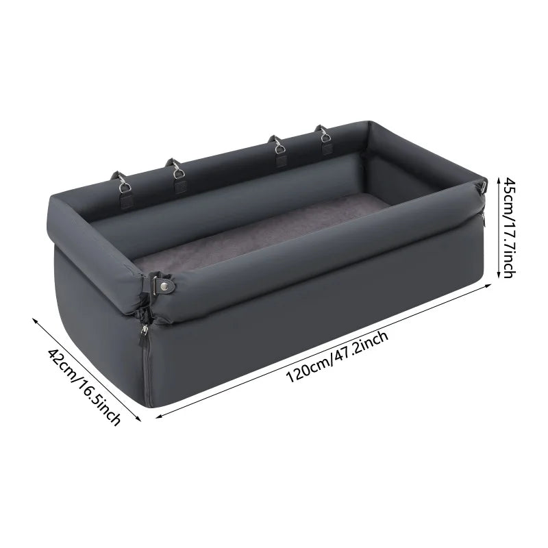 Foldable Travel Pet Car Seat Bed Anti Slip For Vehicle