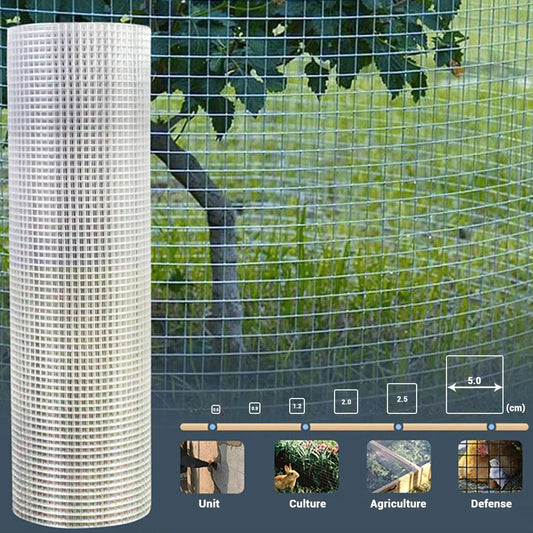 HiMISS Galvanised Chicken Wire Mesh Roll For Garden Fencing