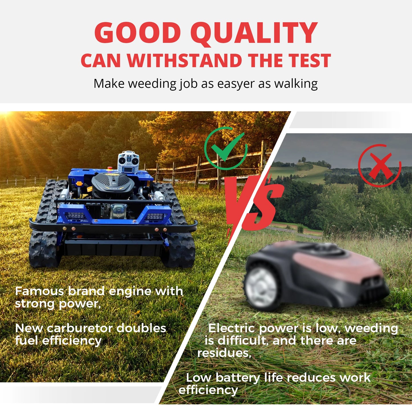 R550 Smart Remote Lawn Mower CE Certified US Stock