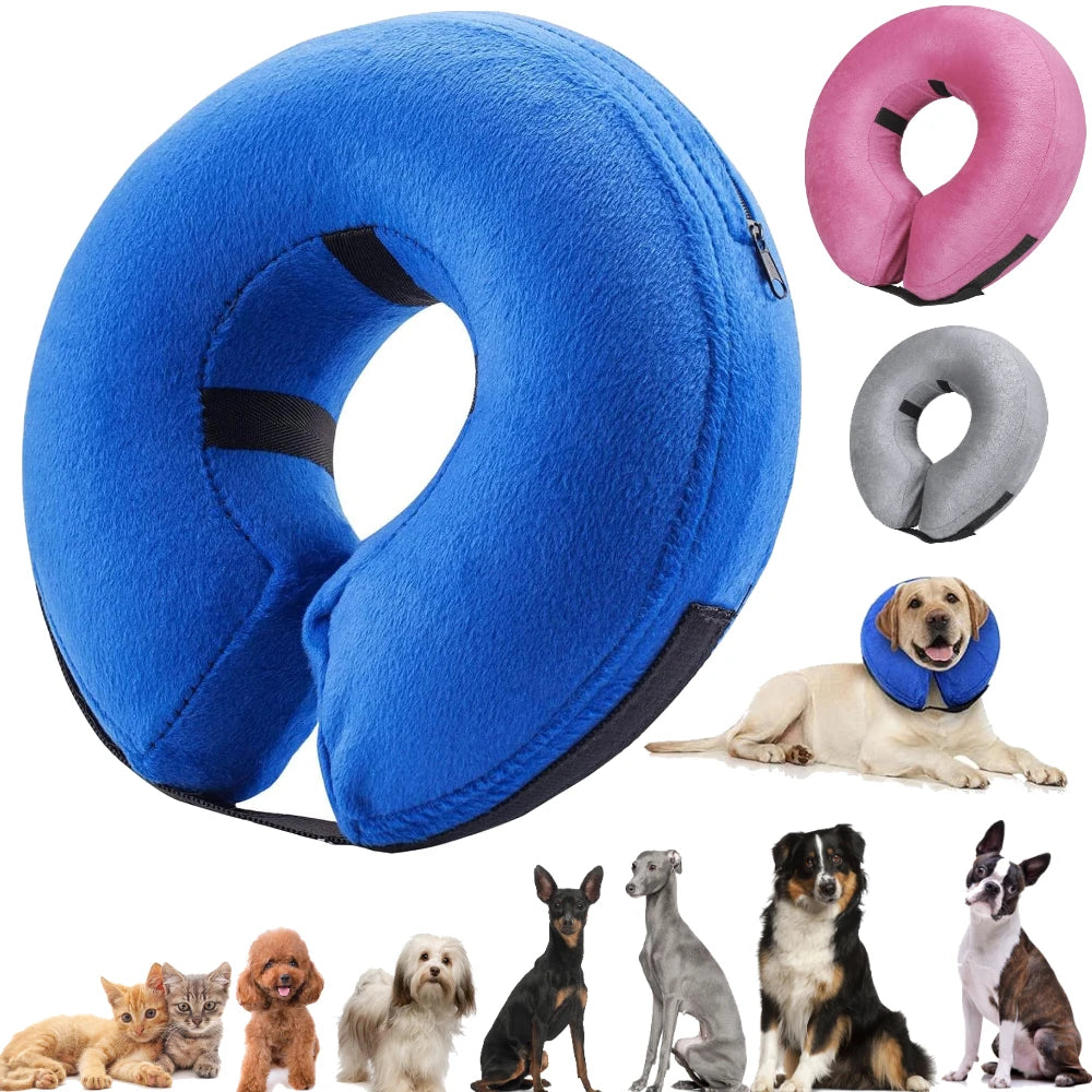 Inflatable Pet Recovery Collar For Dogs And Cats Soft Protective