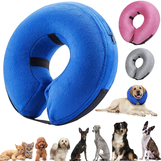 Inflatable Pet Recovery Collar For Dogs And Cats Soft Protective