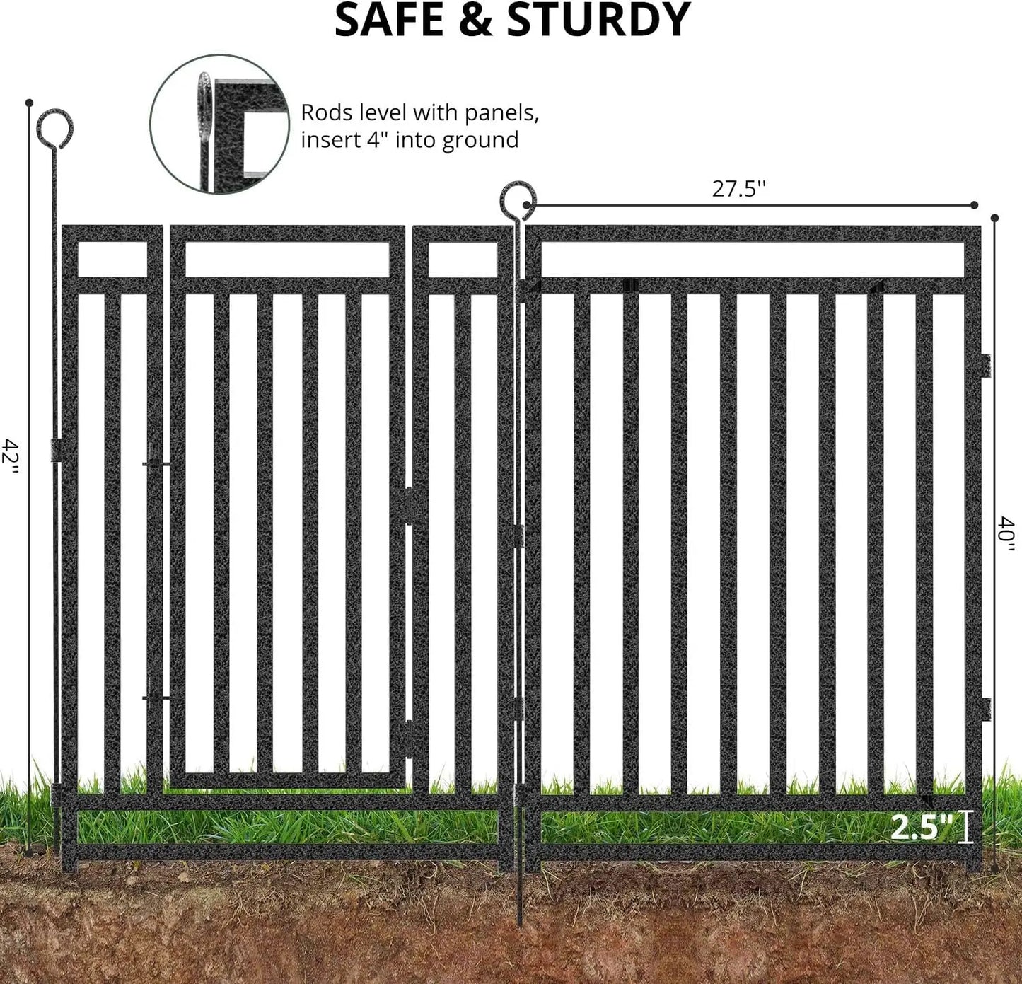 XMSJ Decorative Garden Fence For Yard And Dog Enclosure