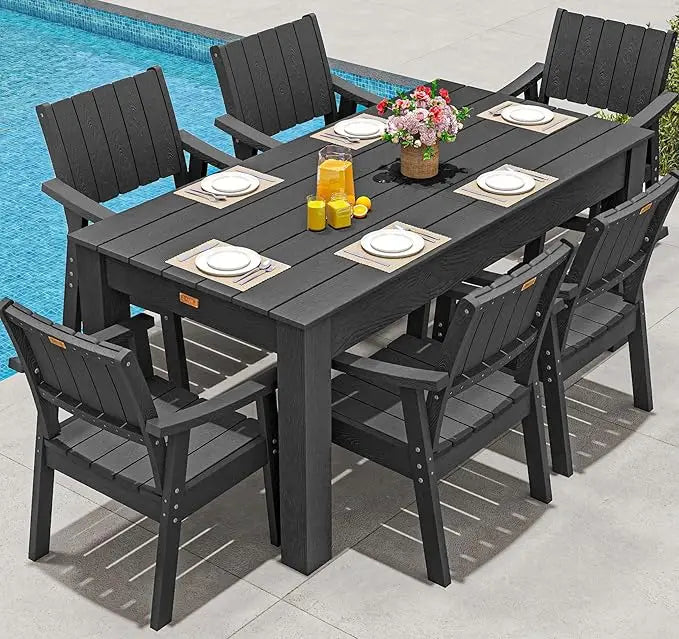 HDPE Outdoor Patio Table And Chairs Set For Dining