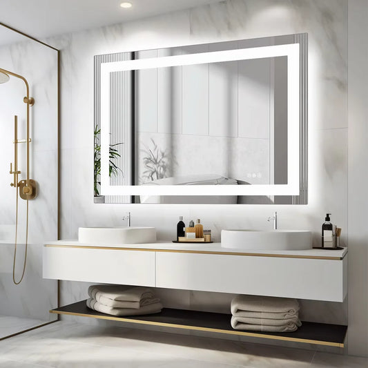 JHK LED Bathroom Vanity Mirror With Memory Function Front Light