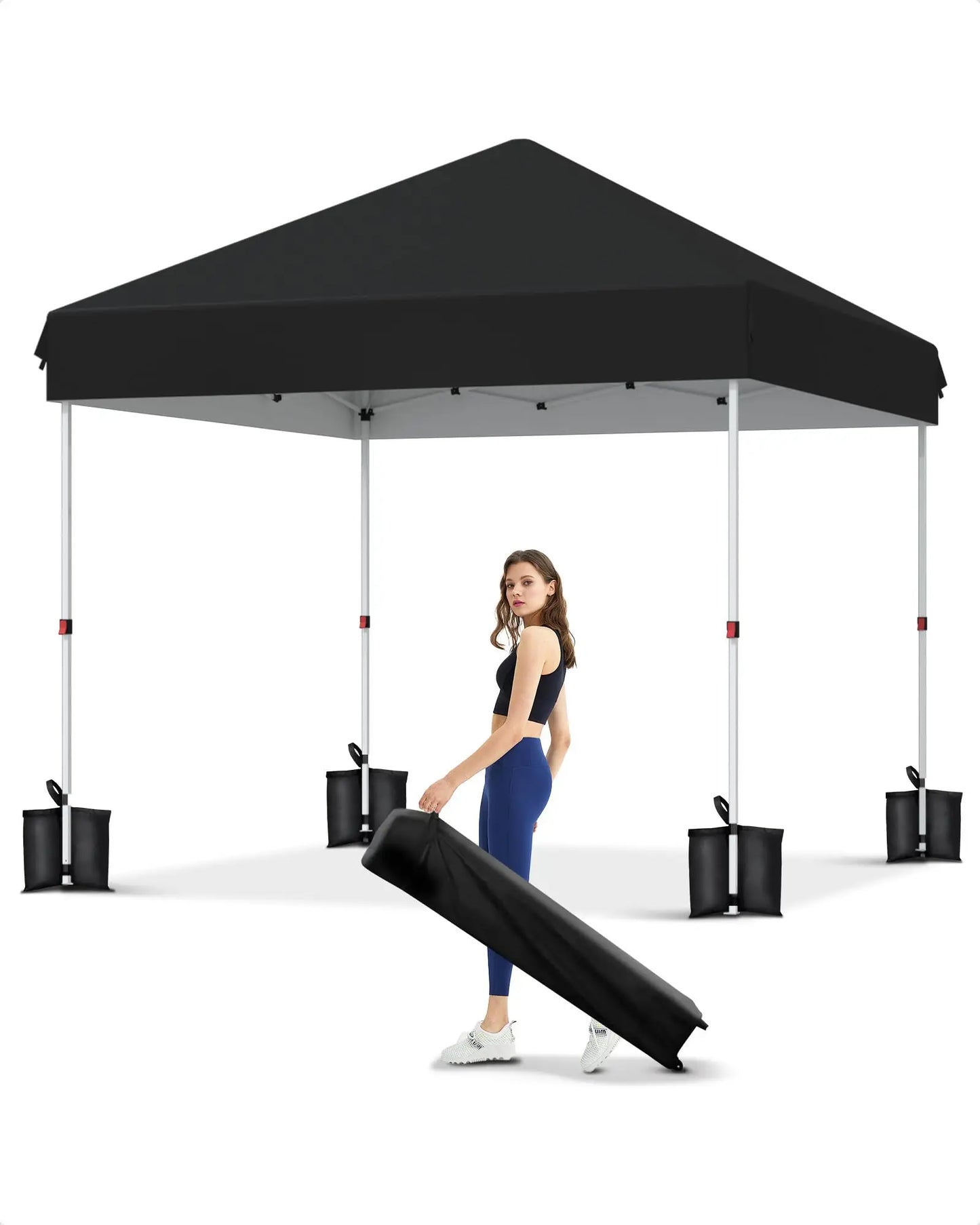 Pop Up Canopy Tent Waterproof Instant Shelter Wheeled Bag