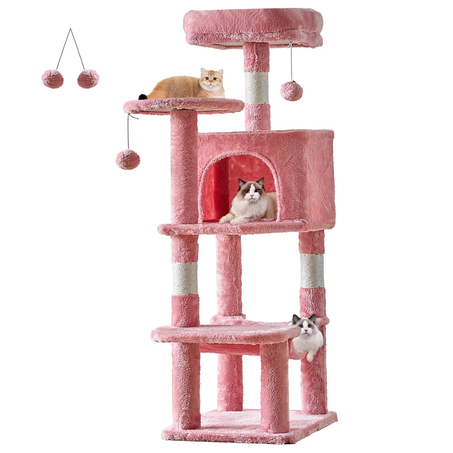 JHK Cat Tree Multi-Cat Climbing Tower Sisal Posts Indoor