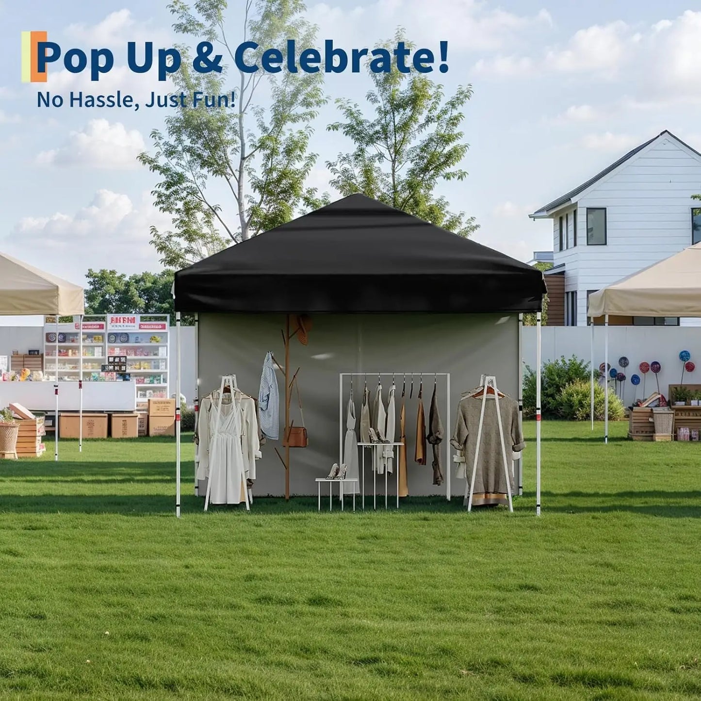 Pop Up Canopy Tent Beach Sun Shade For Outdoor Events
