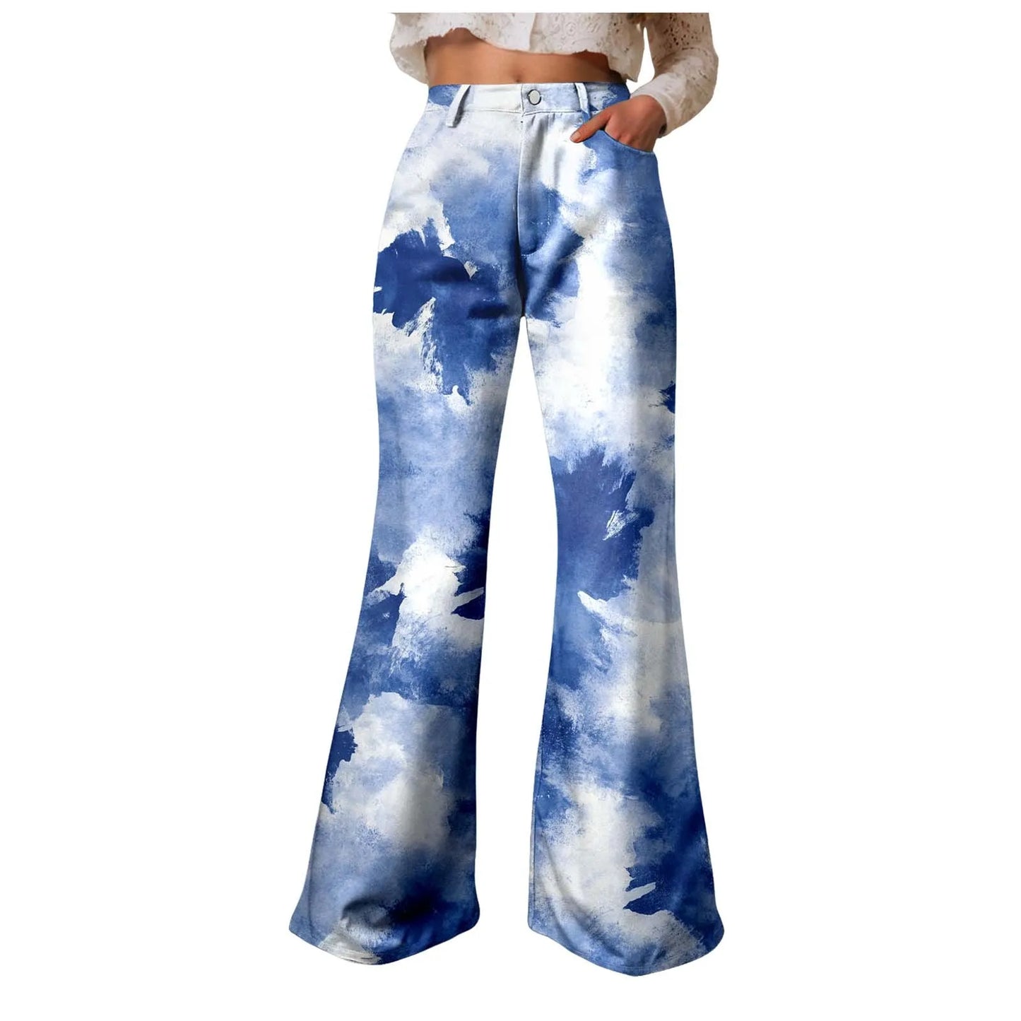 Women High Waist Baggy Boyfriend Jeans Wide Leg Denim Vintage