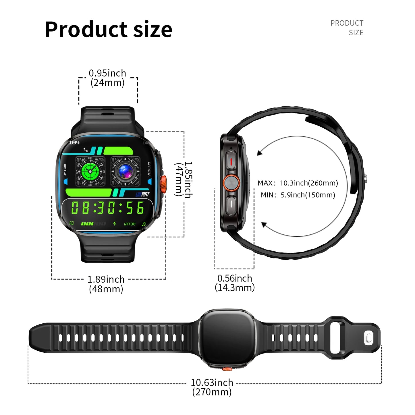 LOKMAT APPLLP 6 MAX Android Smartwatch With AI Translation Camera