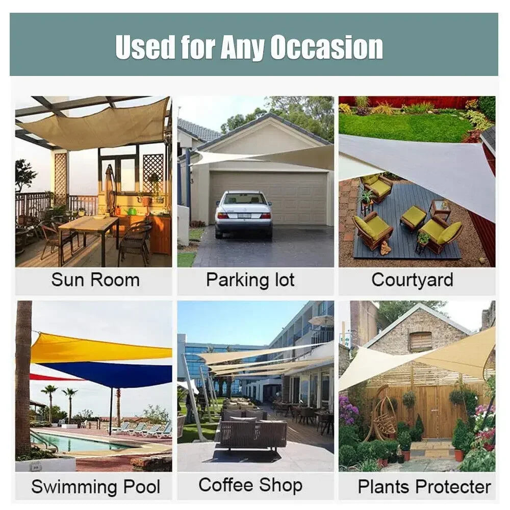 Waterproof Shade Sail Sun Shelter For Outdoor Patio Garden