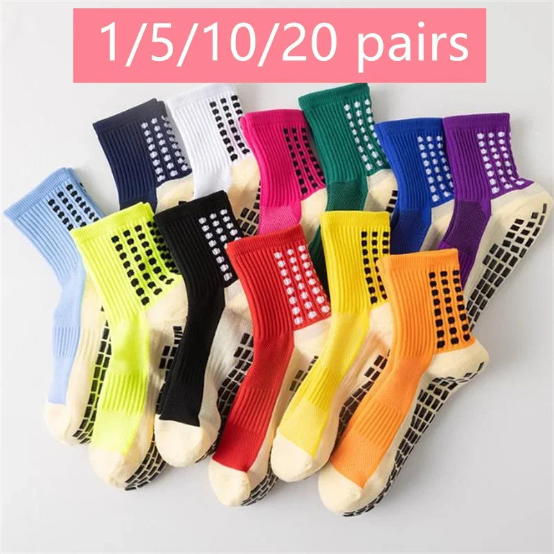 GIOIO Football Socks Non Slip Silicone Dots Mid Calf Sports