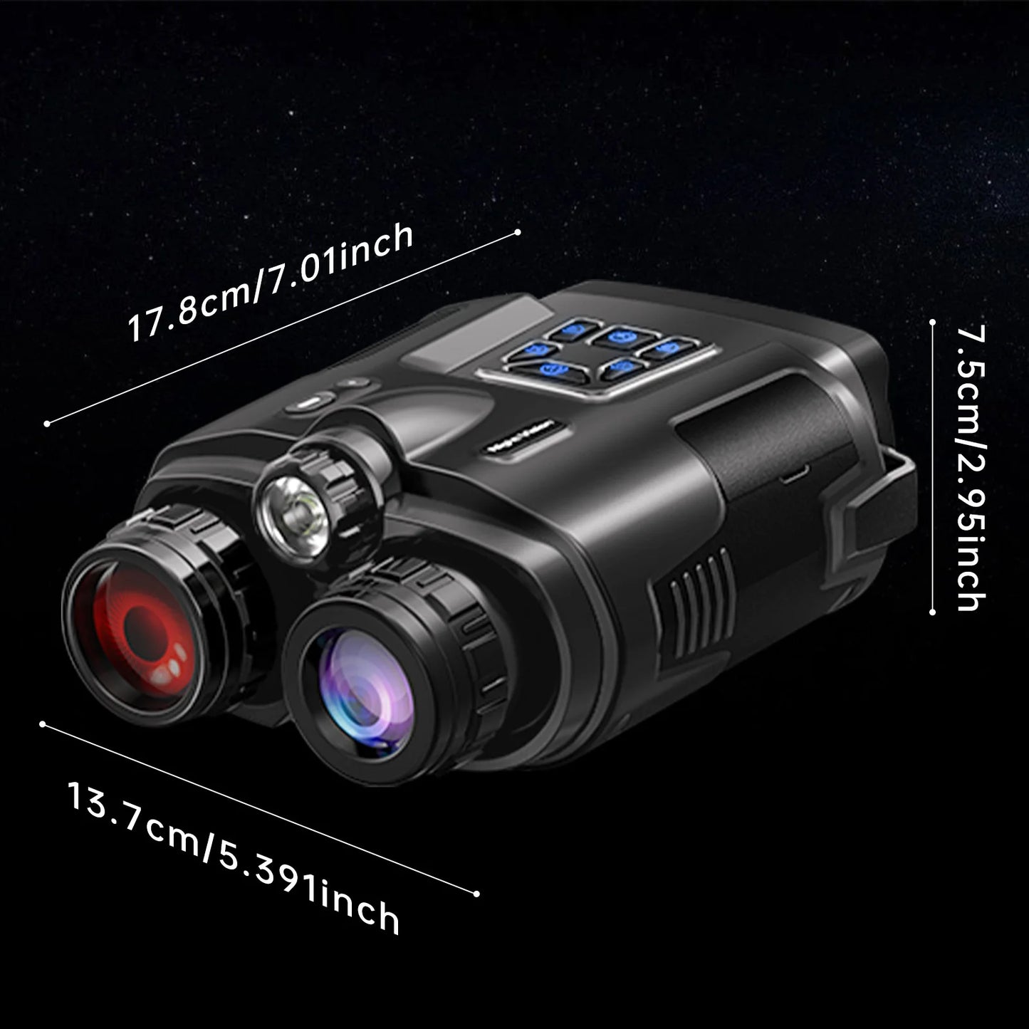 DIYIMIN Night Vision Binoculars 4K Infrared Rechargeable 8x Digital Zoom