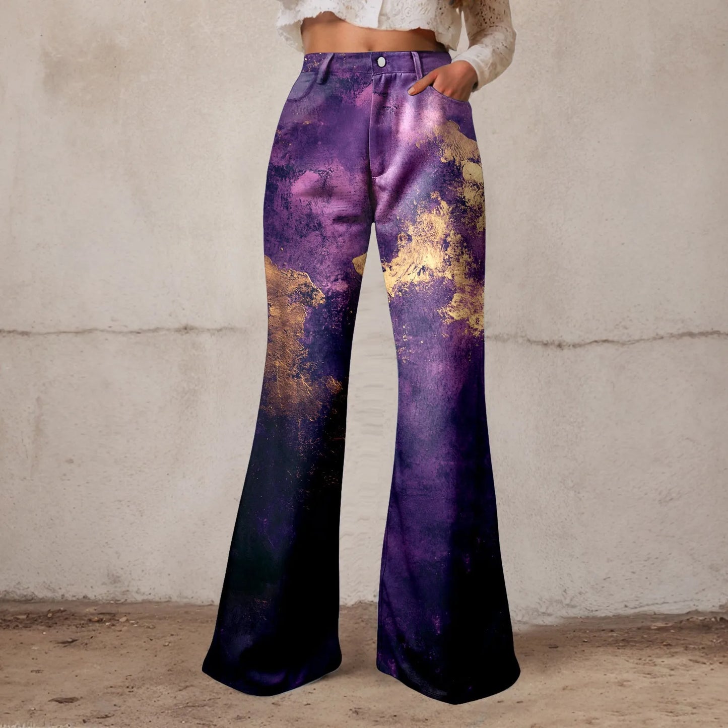 Women High Waist Baggy Boyfriend Jeans Wide Leg Denim Vintage