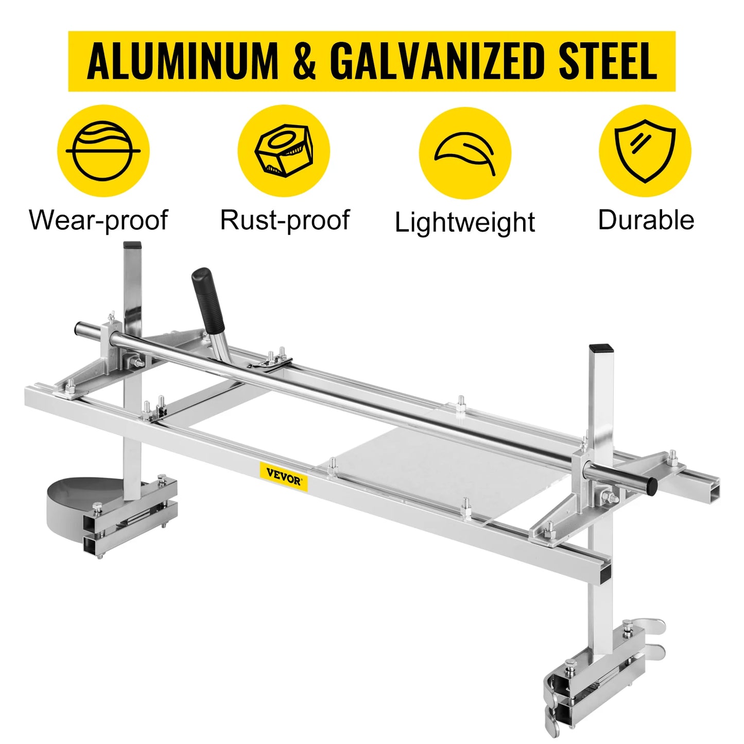 Chainsaw Mill Planking Lumber Cutting Guide Bar Aluminum Steel Portable Sawmill