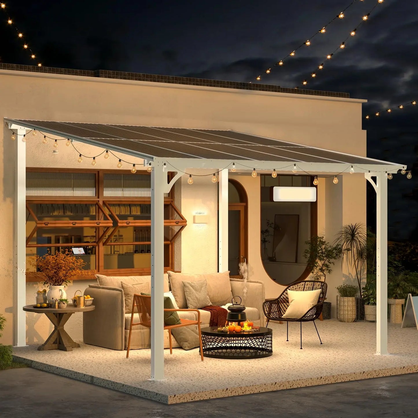 Wall Mounted Gazebo Pergola For Outdoor Patio Deck And Porch