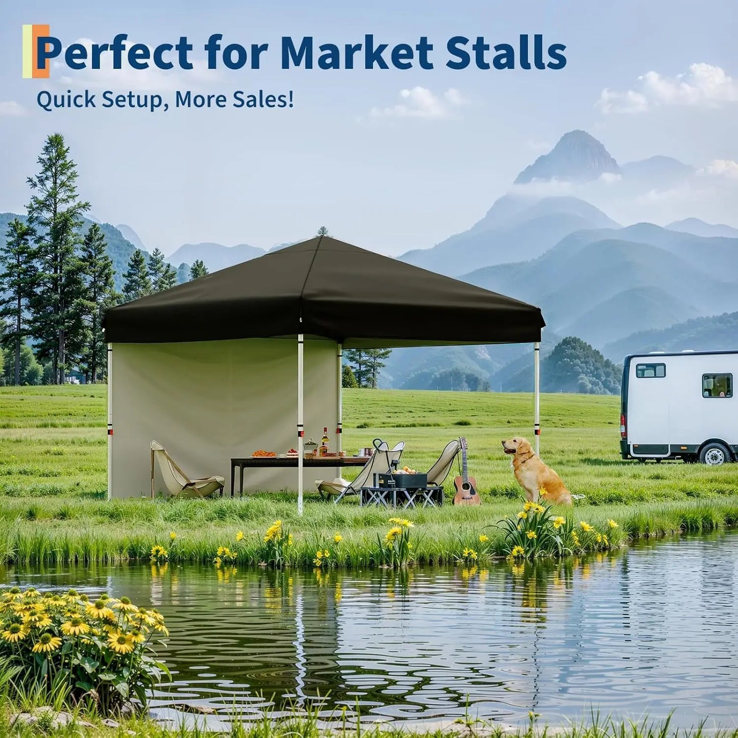 Pop Up Canopy Tent Beach Sun Shade For Outdoor Events