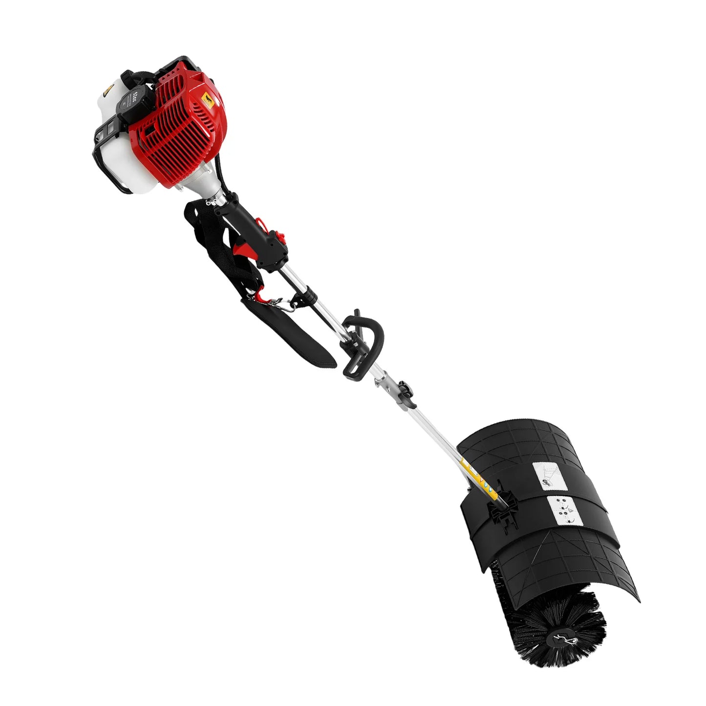 Gas Powered Walk Behind Sweeper Multi Surface For Driveways Lawns