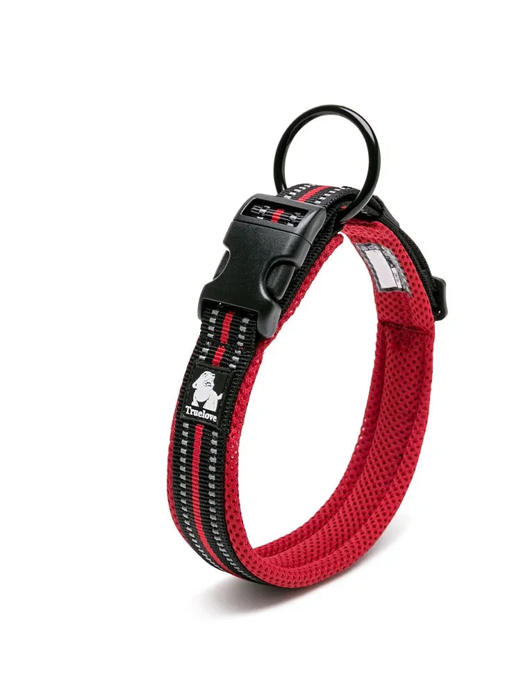 TrueLove Nylon Adjustable Padded Reflective Dog Collar TLC5011
