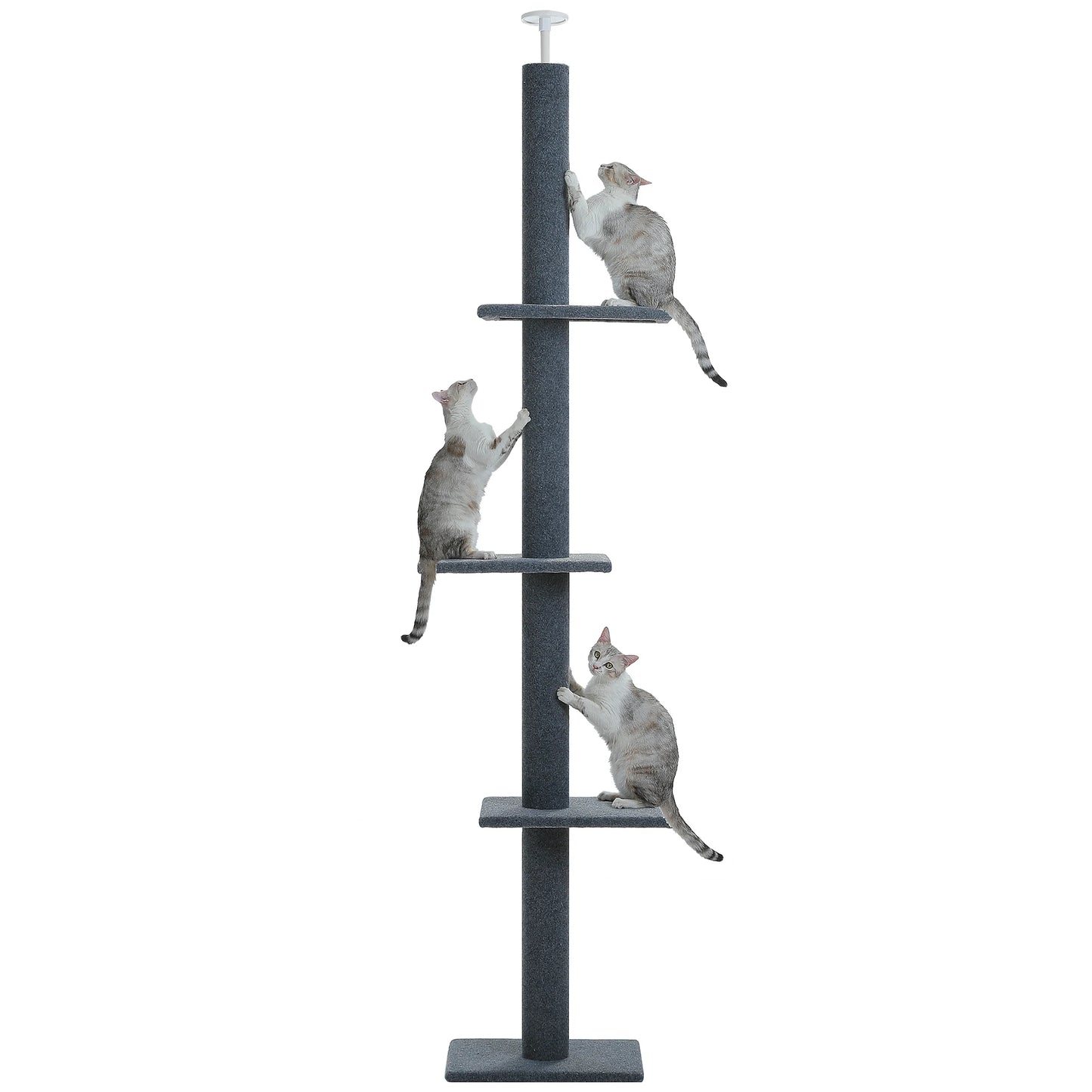 PEQULTI Adjustable Height Cat Tree Indoor Scratching Posts For Cats