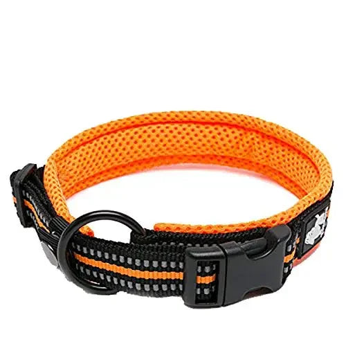TrueLove Nylon Adjustable Padded Reflective Dog Collar TLC5011