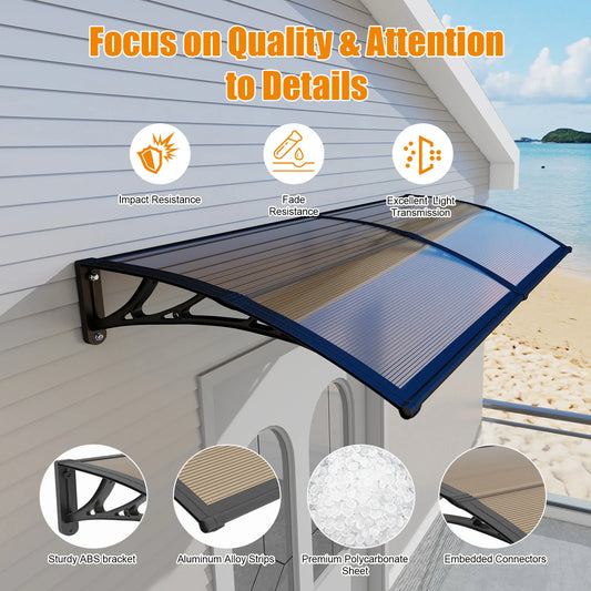 GUANSU-CN PC Door And Window Awnings Canopy Rain Sun Protection