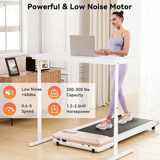 Superun 2 In 1 Home Office Walking Treadmill With App