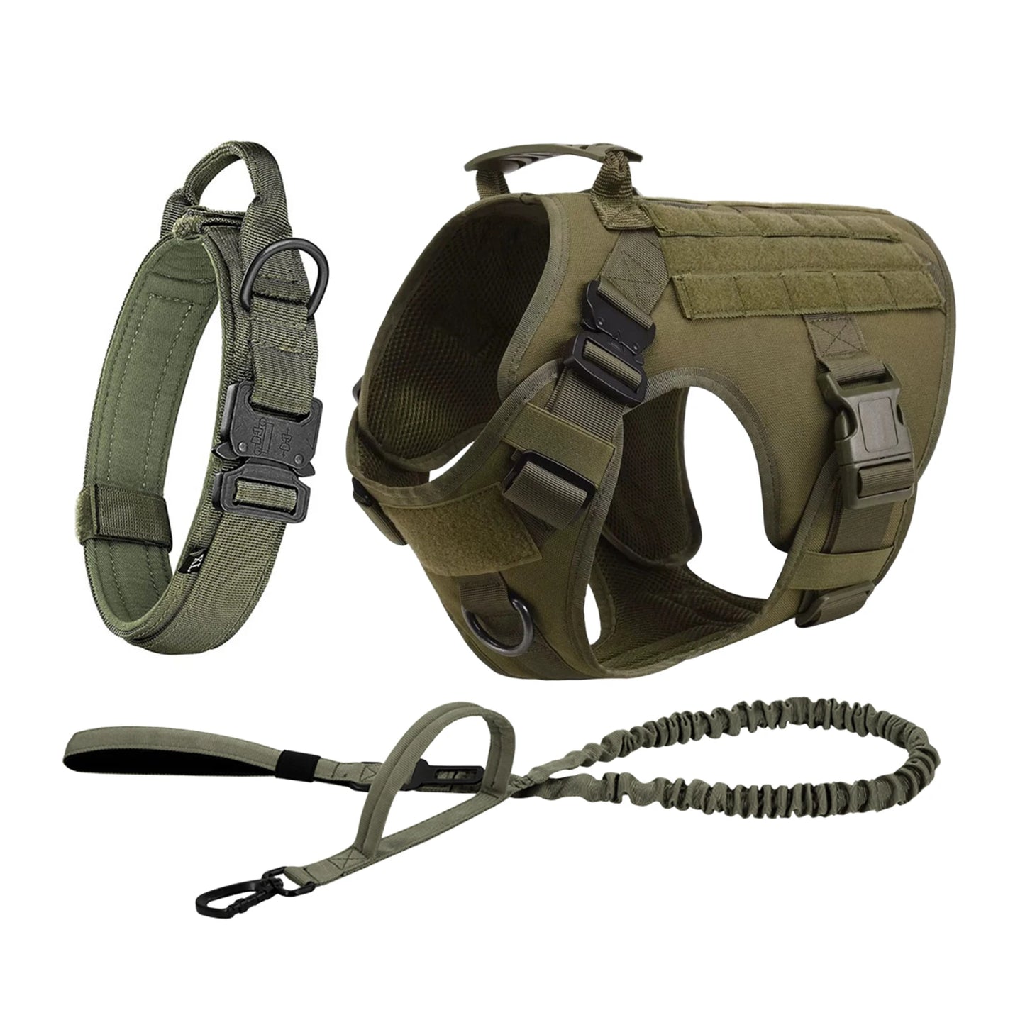 PETRAVEL CN Tactical Dog Harness Vest With Molle Pouches