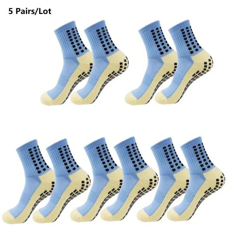 GIOIO Football Socks Non Slip Silicone Dots Mid Calf Sports