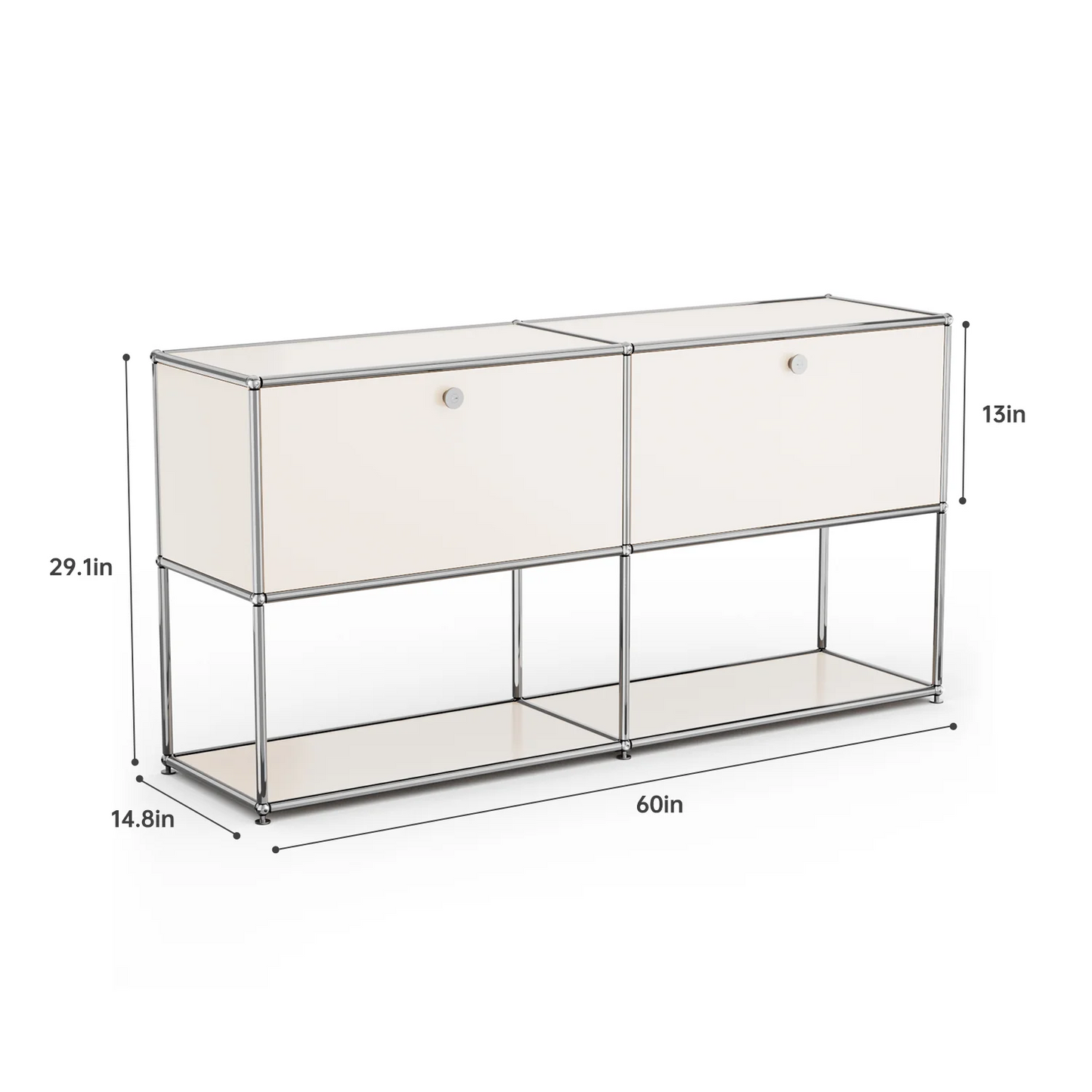 Furgle Modern Modular Metal Storage Cabinet Sideboard