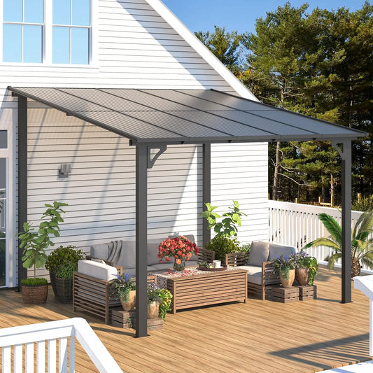Wall Mounted Gazebo Pergola For Outdoor Patio Deck And Porch