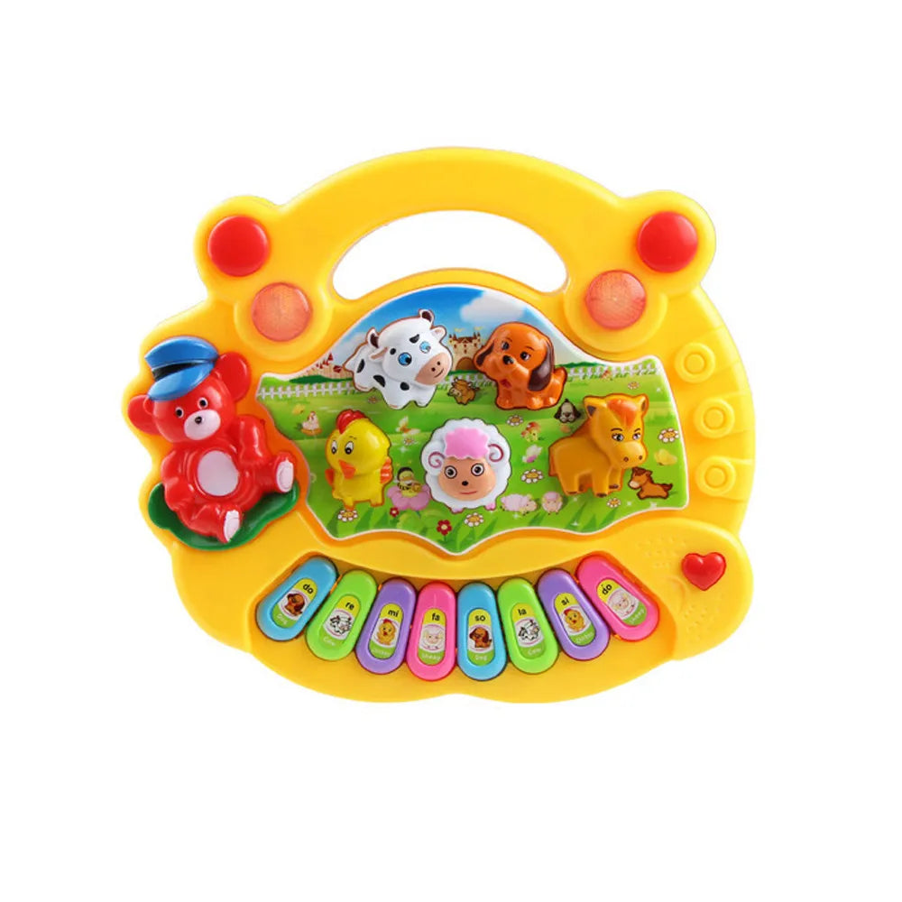 Baby Musical Toy Keyboard With Animal Sounds And Flashing Lights
