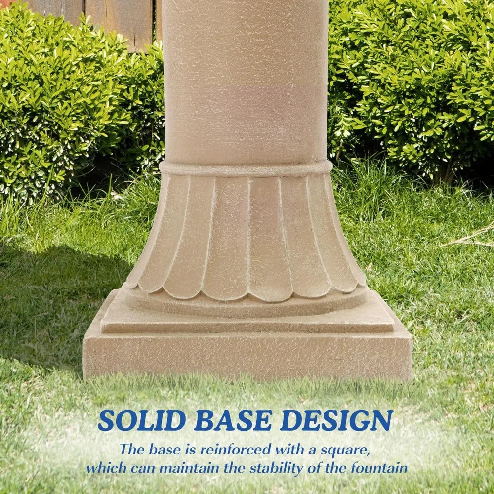DAFIFY Outdoor Water Fountain Garden Cascading Floor Waterfall