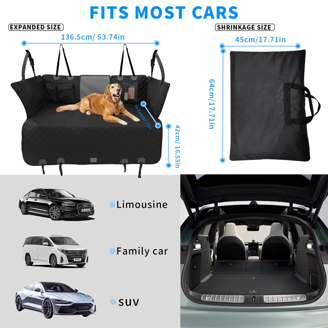 BINGOPAW Waterproof Dog Car Seat Cover Seat Extender Hammock