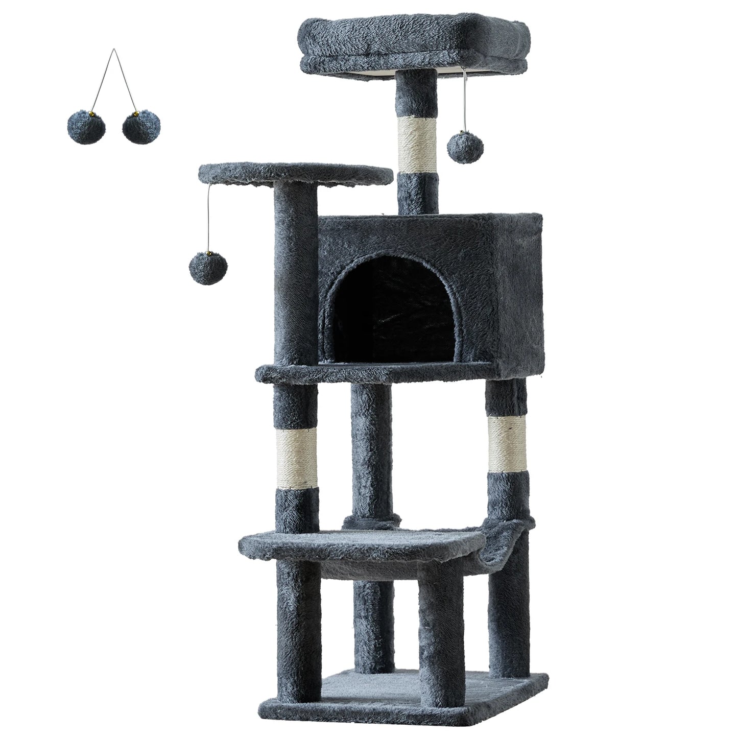JHK Cat Tree Multi-Cat Climbing Tower Sisal Posts Indoor