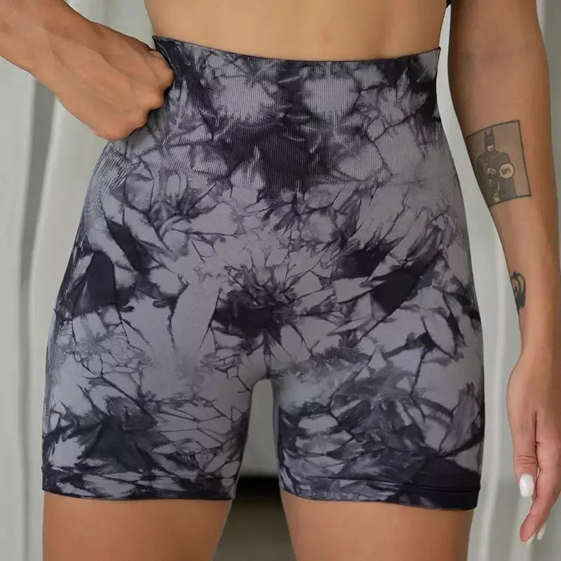 Women Yoga Shorts High Elastic Gym Push Up Running Fitness