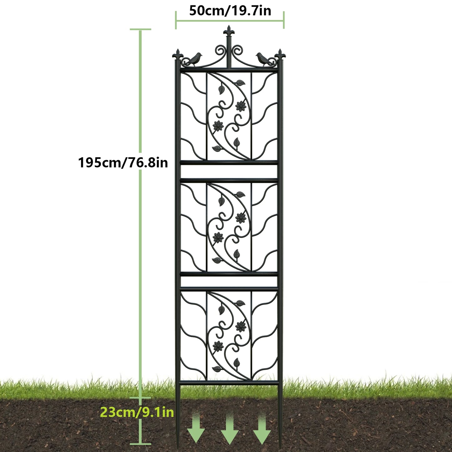 Garden Trellis Decorative Outdoor Metal Fence Panel For Climbing Plants