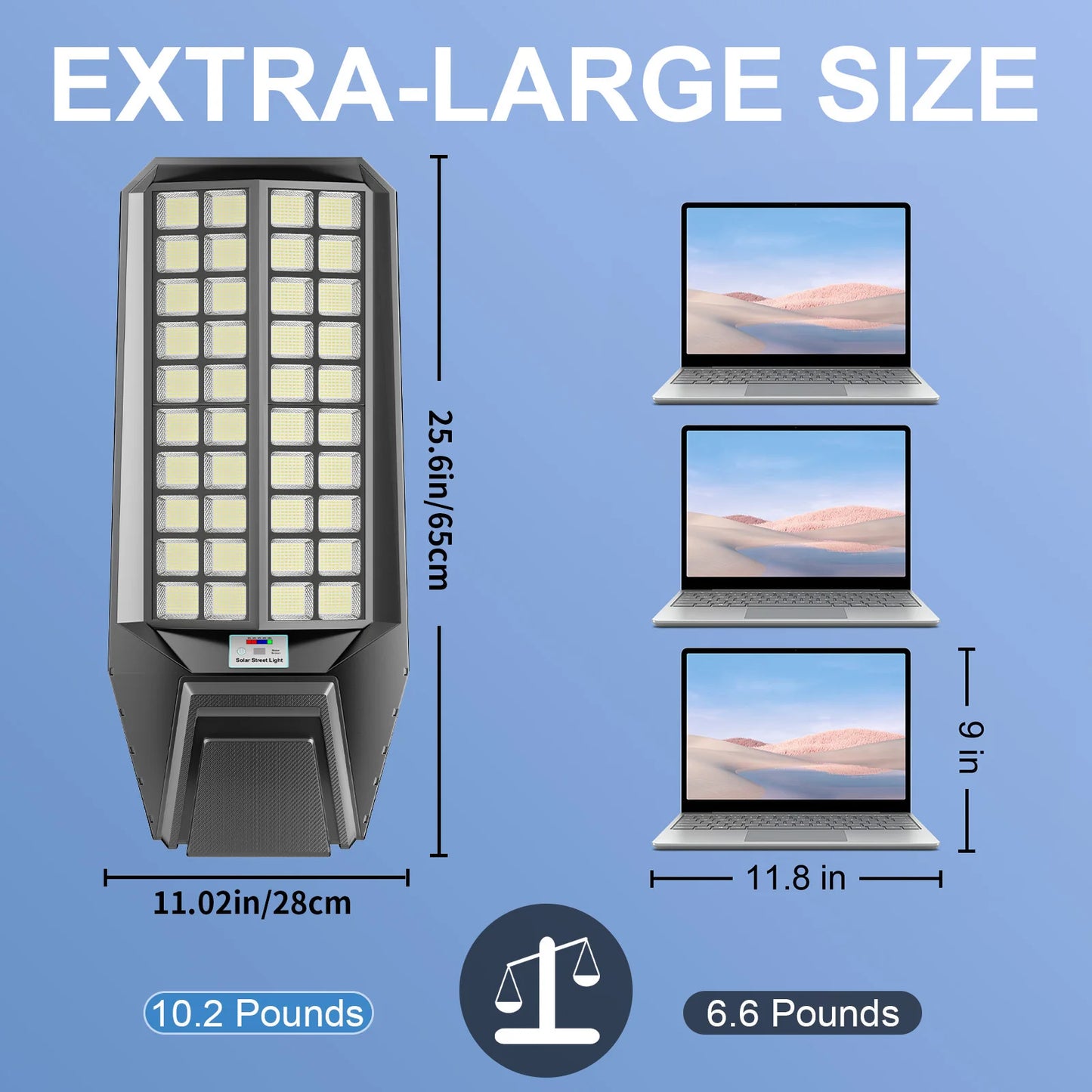 8000W Solar Street Light With Motion Sensor IP65 Waterproof Outdoor