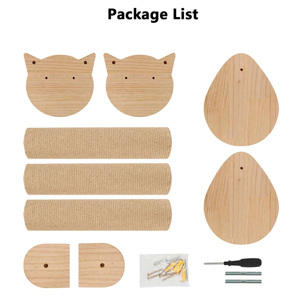 PETRAVEL Cat Tree With Scratching Posts Wall Mounted Hammock For Cats