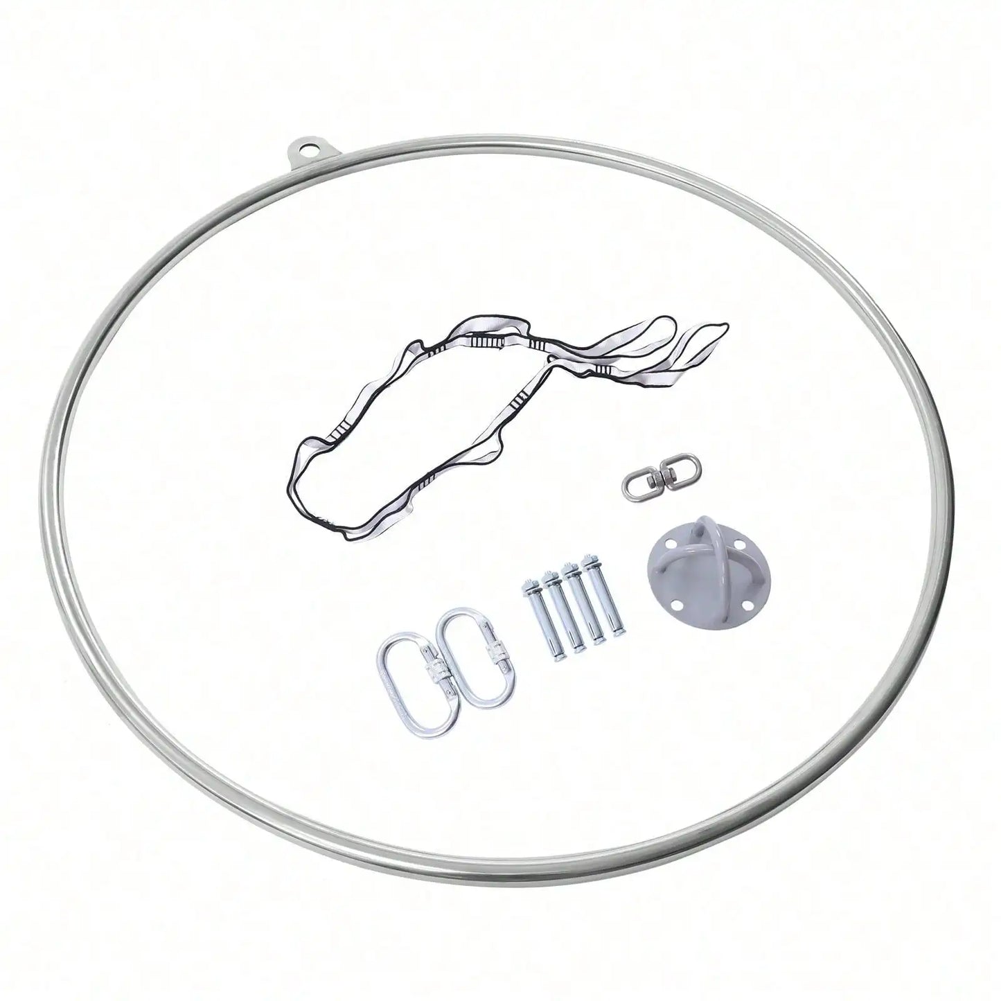 Aerial Lyra Hoop Gymnastic Ring Stainless Steel 350Kg Weight Capacity