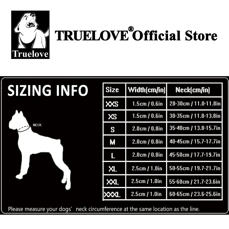 TrueLove Nylon Adjustable Padded Reflective Dog Collar TLC5011