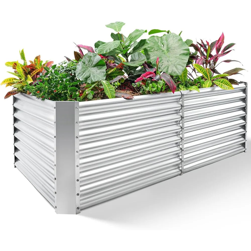 Galvanized Metal Raised Garden Bed Kit For Outdoor Vegetables