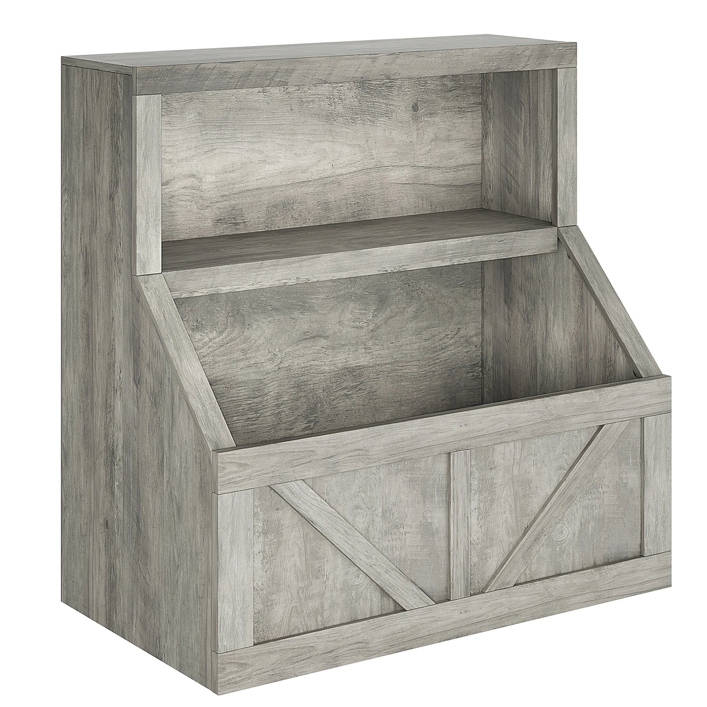 Wooden Kids Bookshelf Toy Storage Organizer For Playroom
