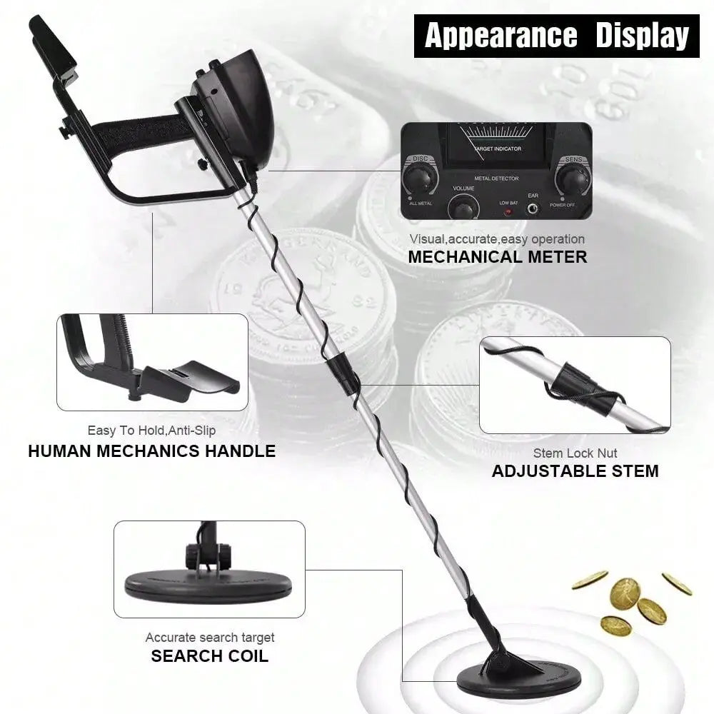 High Performance Waterproof Metal Detector With Adjustable Stem Gold Digger