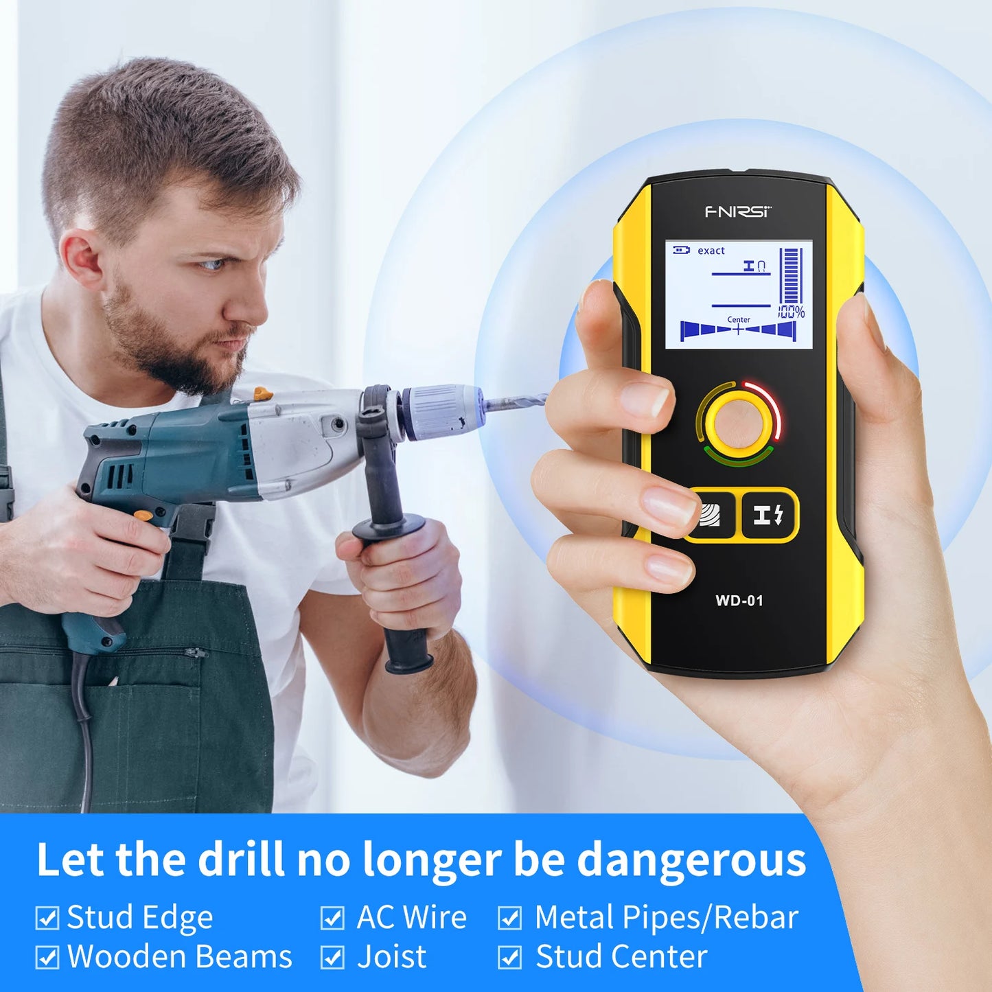 FNIRSI WD01 WD02 Metal Detector Wall Scanner For Studs And Wires