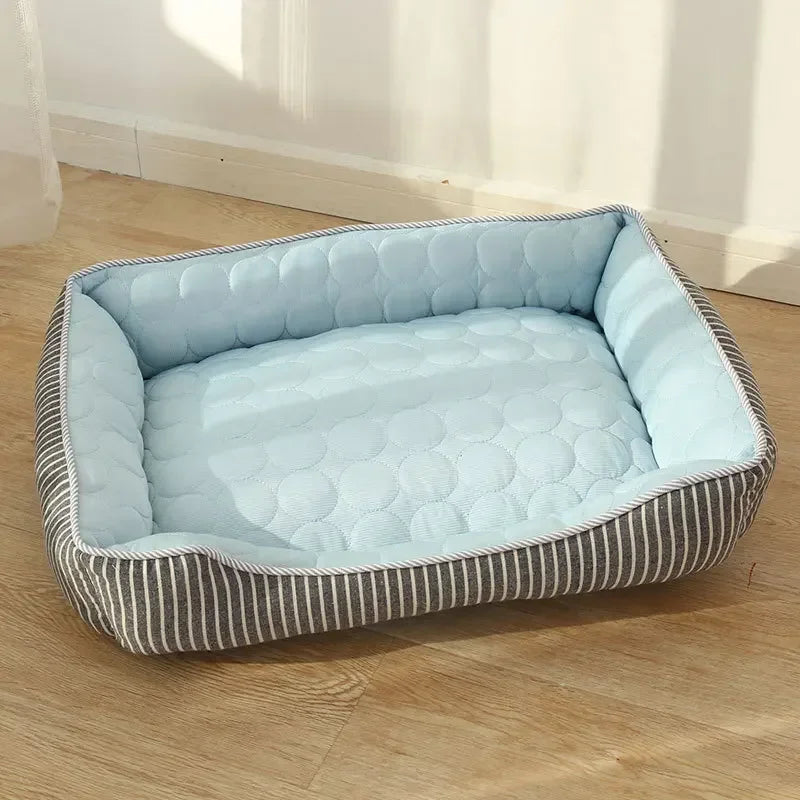 Summer Pet Cooling Nest Ice Silk Deep Sleep Bed For Dogs And Cats