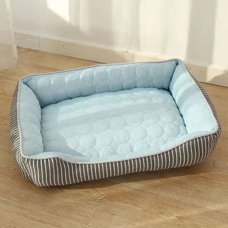 Summer Pet Cooling Nest Ice Silk Deep Sleep Bed For Dogs And Cats