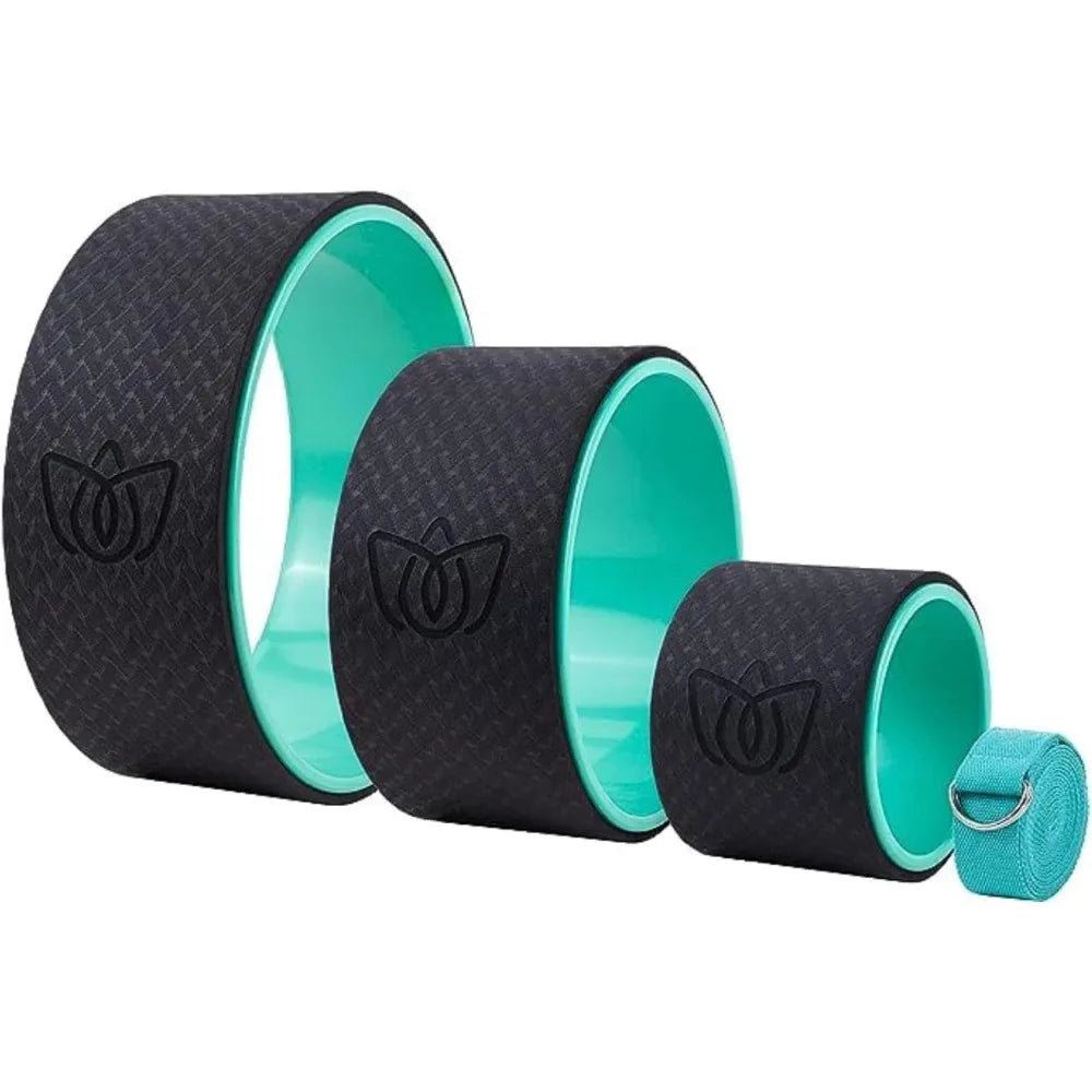 YTYIN Yoga Wheel 3 Pack Back Stretcher Roller For Relief