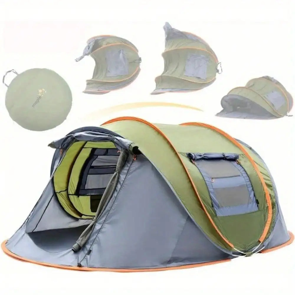 Camping Tent Easy Pop Up With Two Doors Waterproof Shelter