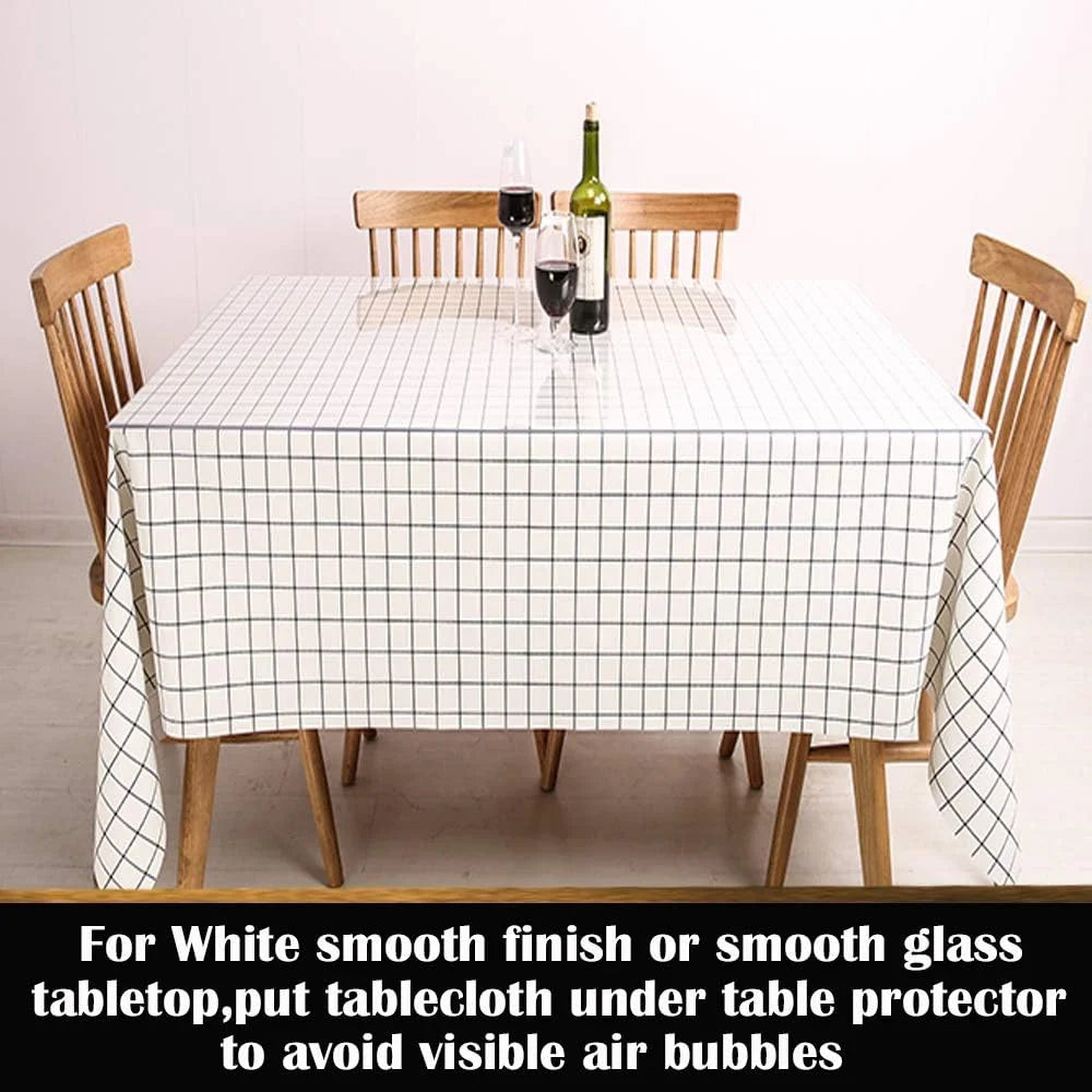 Durable PVC Table Cover Waterproof Oil-Proof Scratch-Resistant For Countertops