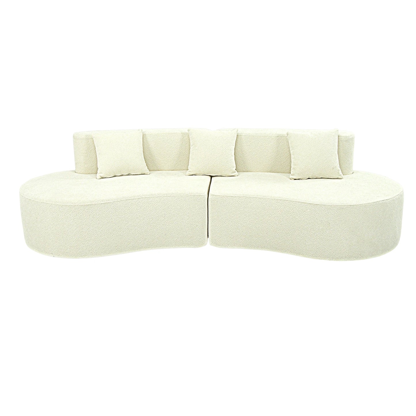 US Modern Curved Modular Sofa Half Moon Living Room